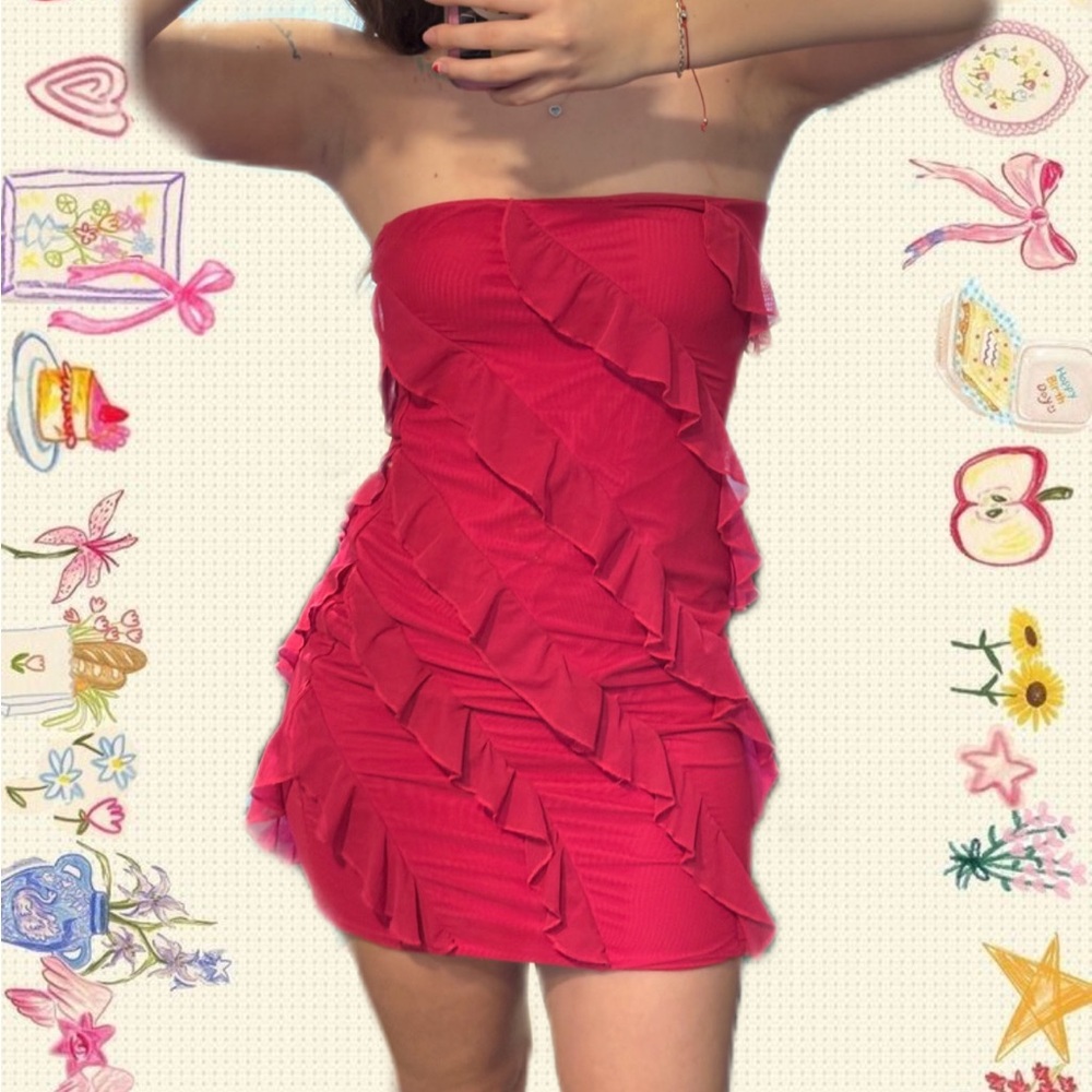 Oh Polly Mini Dress - Hot Pink